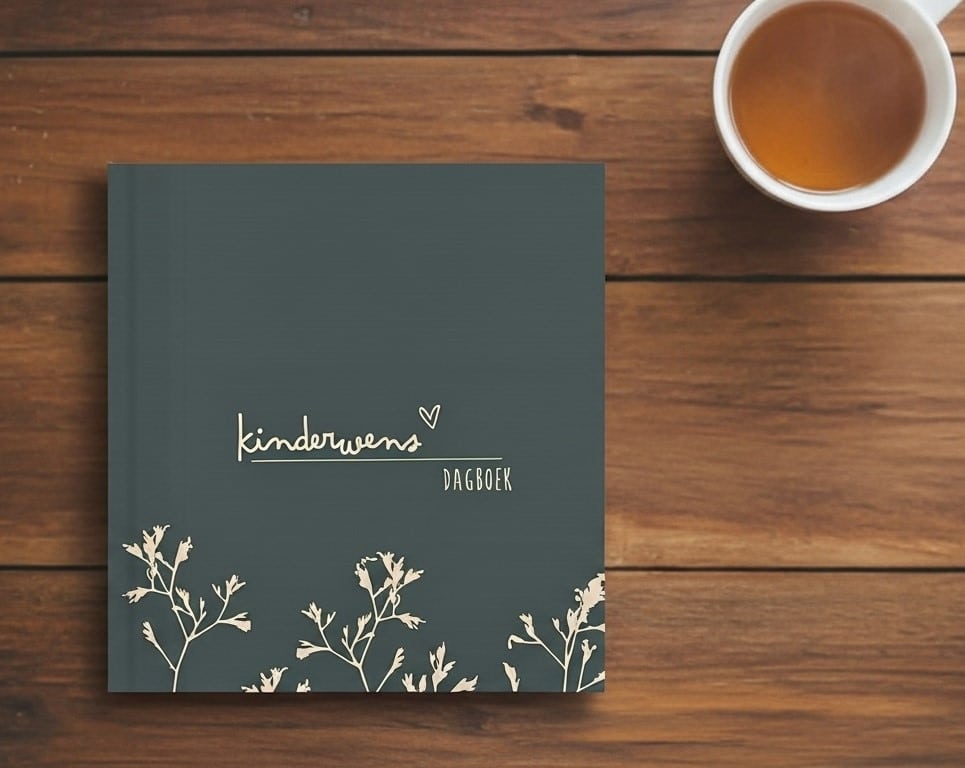 Alternative view of Kinderwens boek | IVF dagboek - linnen cover