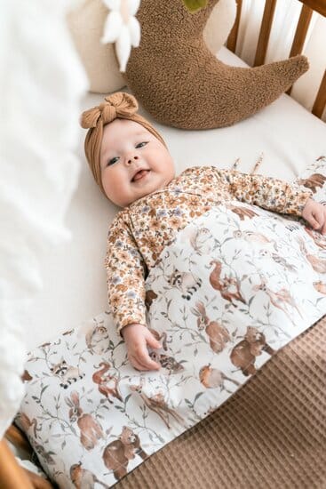 bosdieren ledikantdeken aquarel