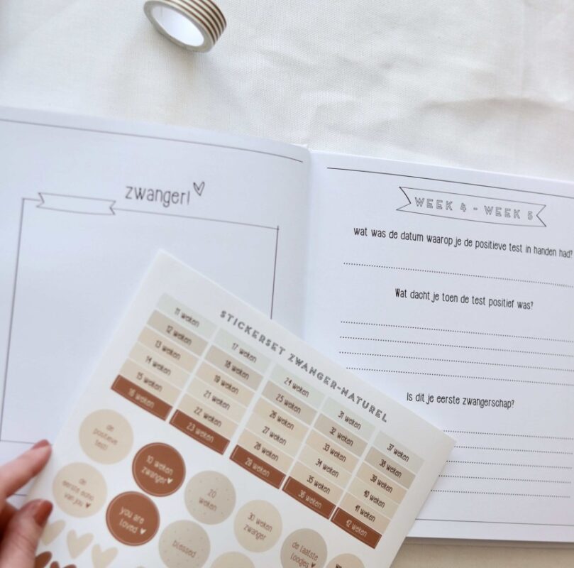Zwangerschapsdagboek invullen: zo leg je jouw zwangerschap vast (en waarom een invulboek écht goud waard is) zwangerschapsdagboek stickers