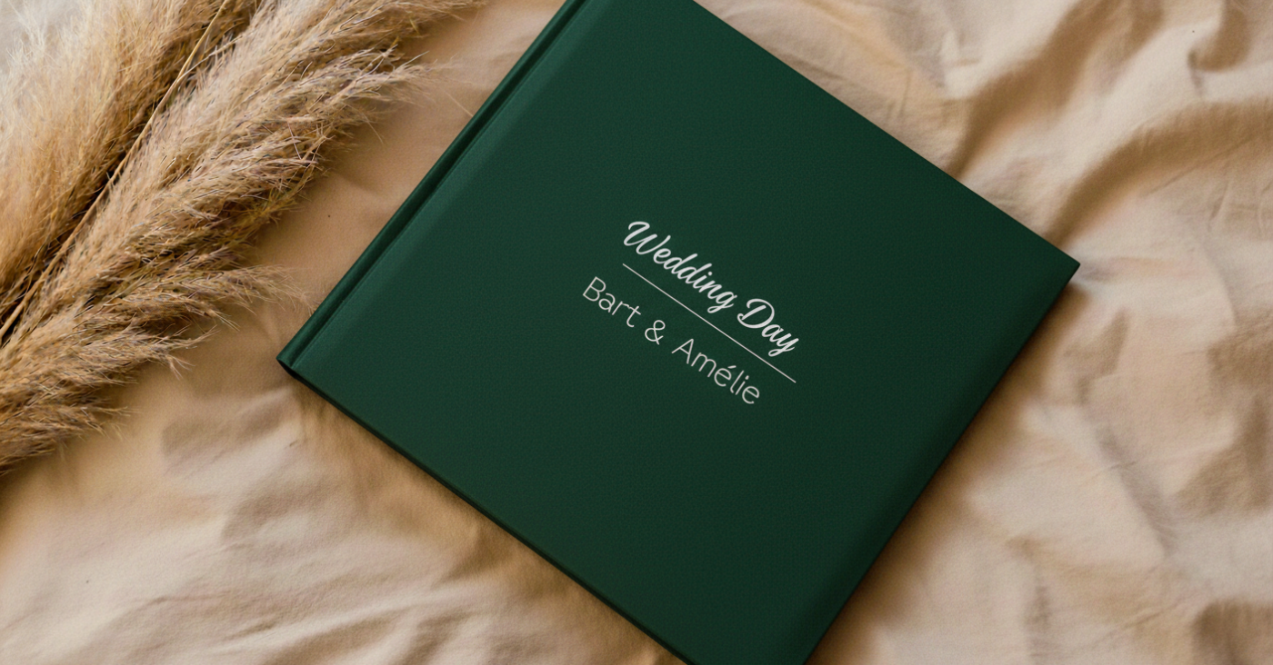 Linnen trouwalbum met naam – een blijvende herinnering aan jullie trouwdag trouwalbum met naam