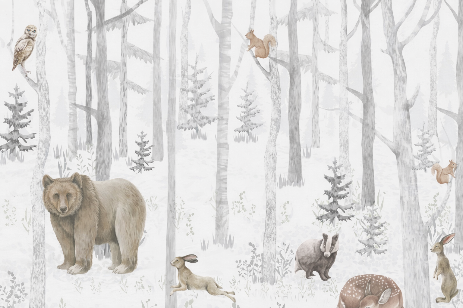 Voorpagina boxkleed met bosdieren